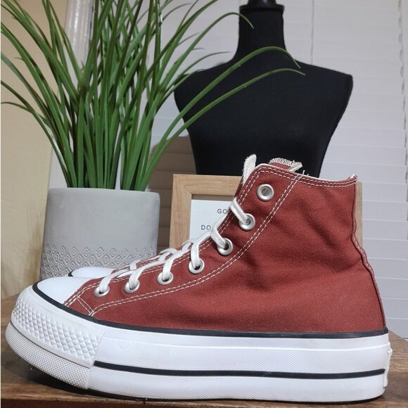 Converse All Star Rotten Apple/White Platform Lift Sneakers Women's 8 - Picture 3 of 10